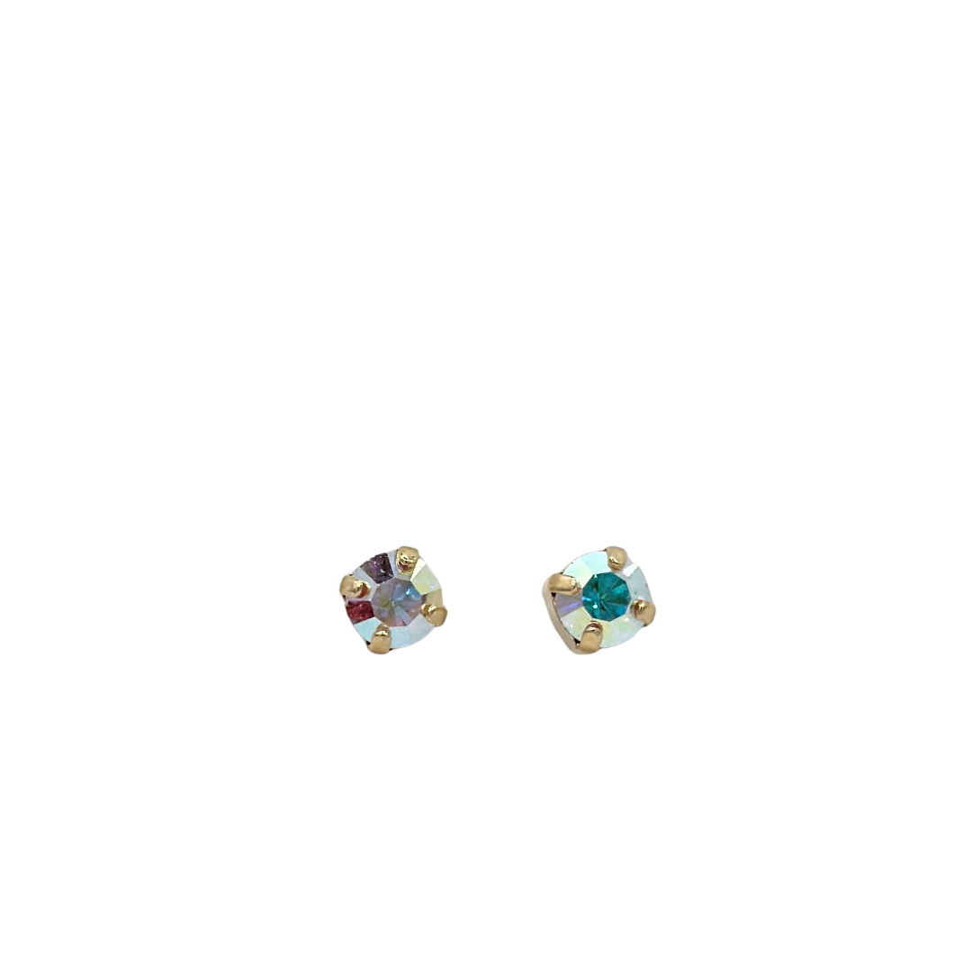 Mariana Petite Stud Clear AB on Gold