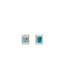 Mariana Petite Emerald Stud Clear AB on Gold