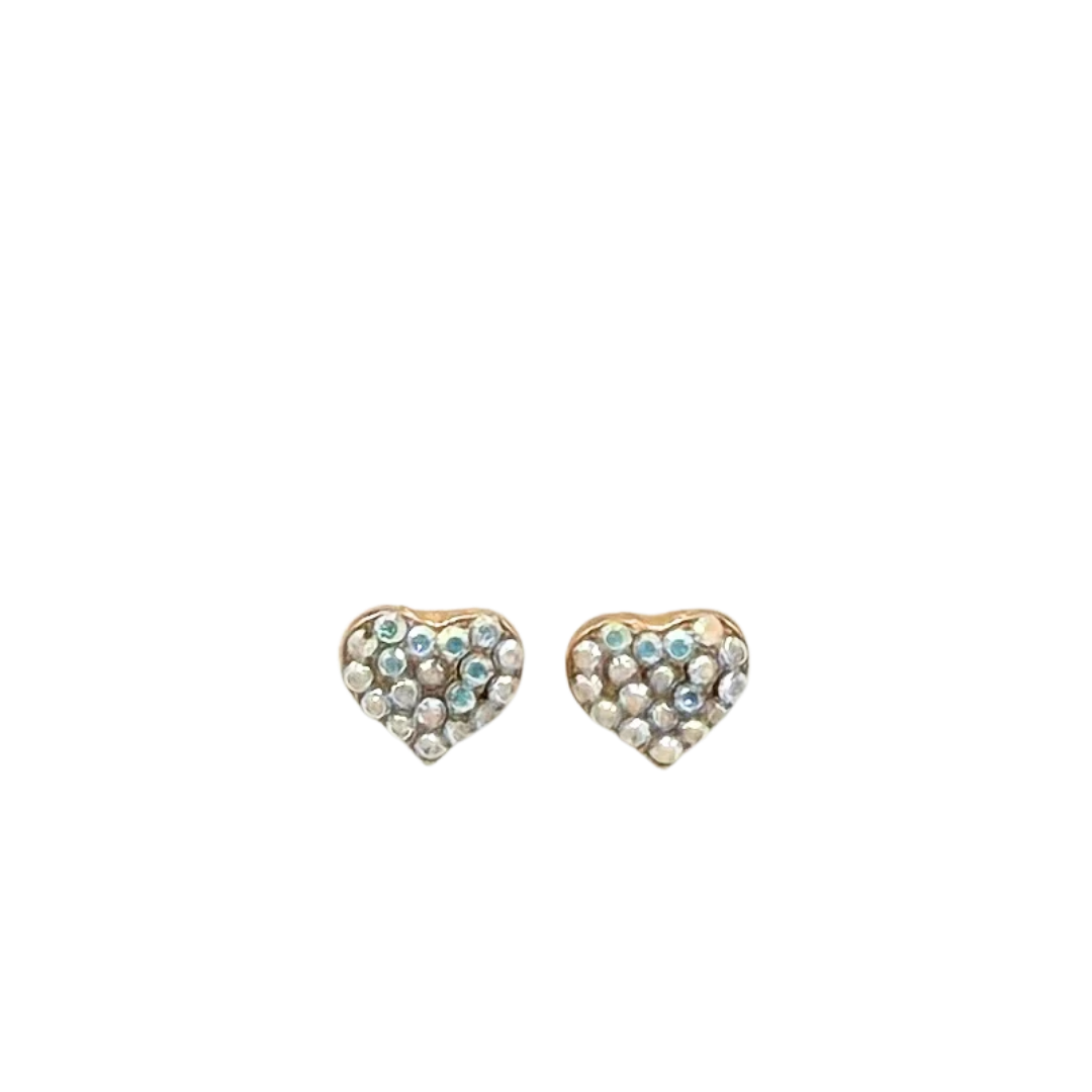 Mariana Petite Heart Stud Clear AB on Gold