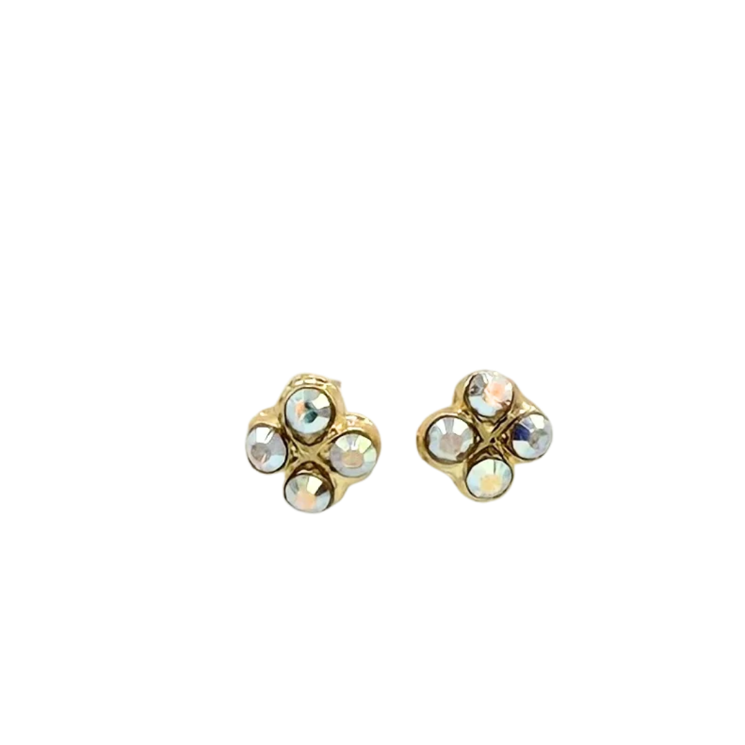 Mariana Petite Quatrefoil  Stud Clear AB on Gold Main image