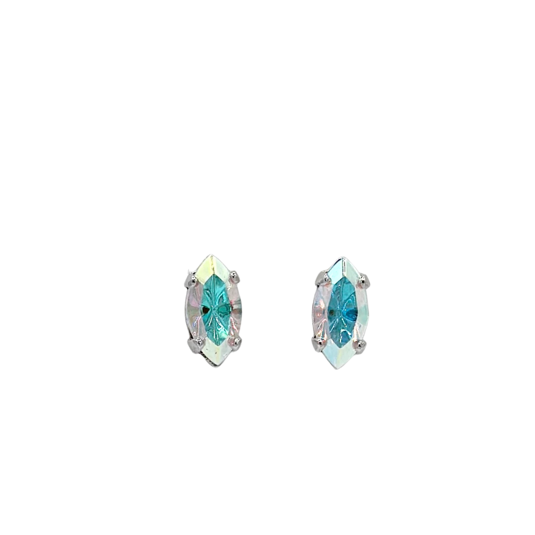 Mariana Petite Marquis Stud Clear AB on Rhodium Main image