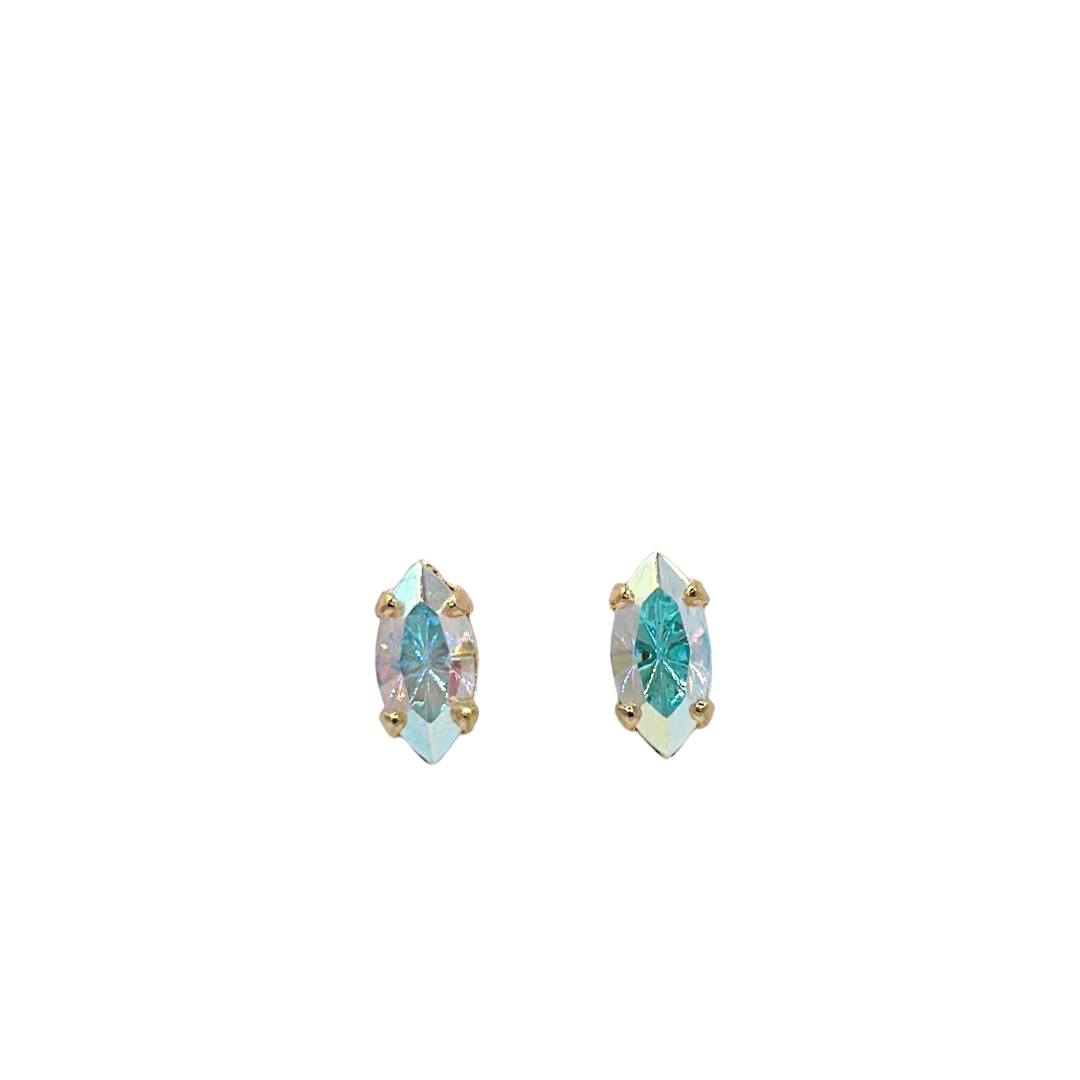 Mariana Petite Marquis Stud Clear AB on Gold Main image