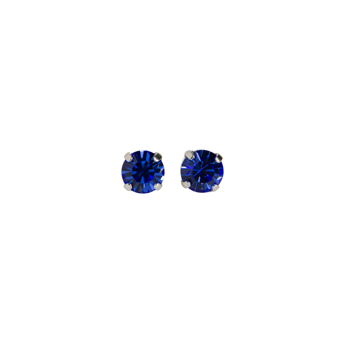 Mariana Single Royal Blue on Rhodium Stud Main image