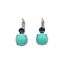 Mariana  Double Drop Earrings Crystal Blue on Rhodium