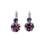 Mariana  Double Drop Earrings in Purple Rain Rose on Rhodium