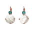 Mariana Large Earrings Mineral Aegean Coast on Rose Gold