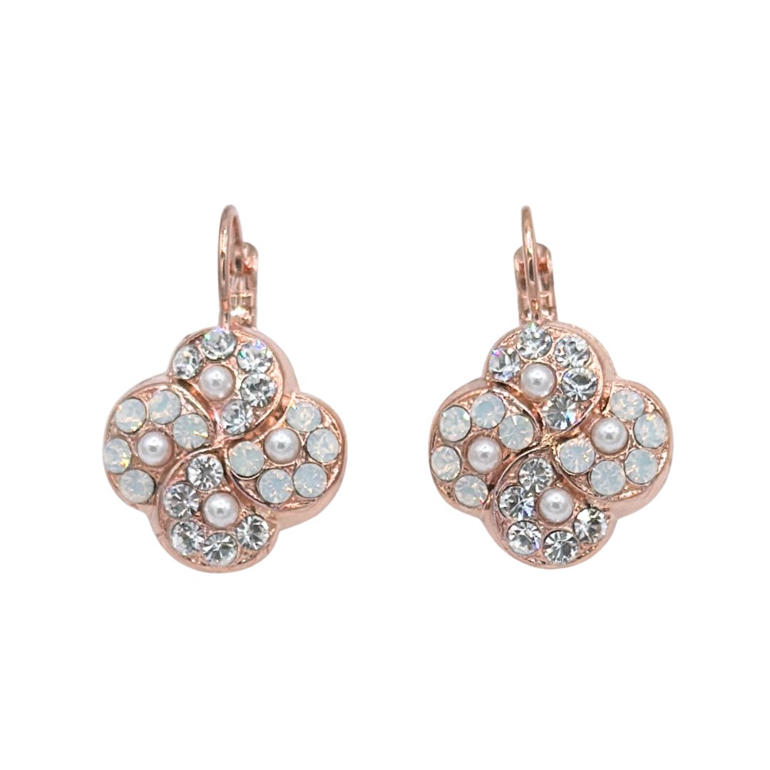 Mariana Quatrefoil Earring Bermuda on Rose Gold