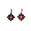Mariana Diamond Shaped Cluster Earrings in Holiday on Rose Gold