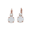 Mariana Double Drop Earrings Mineral Bermuda on Rose Gold