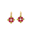 Mariana Diamond Shaped Cluster  Earring  Football on Gold