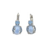 Mariana Double Drop Earrings Carolina Blue on Rhodium