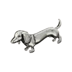 Silver Toned Dachshund Puppy Pin