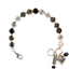 Mariana Bracelet Plain Obsidian Shores on Rhodium