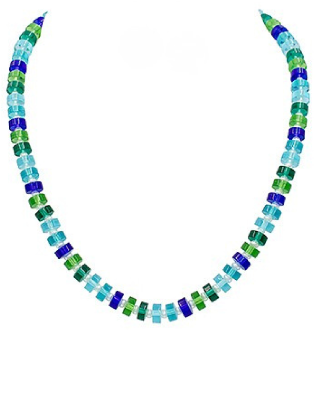 Turquoise/Blue Acrylic Bauble Bead Necklace