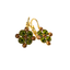 Mariana Diamond Shaped Cluster Earrings in Green Room on Gold