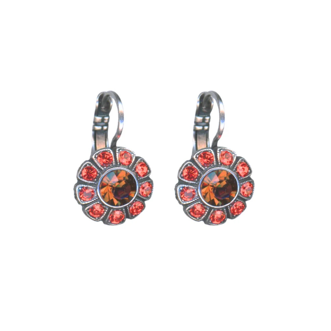 Mariana Flower Earring Pumpkin Spice on Silver