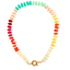 Rainbow Acrylic Bauble Bead Necklace With Front/Back Closure