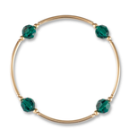 Birthstone Blessing Bracelet for May on Gold