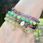 I Am Abundant-Green Opal With Hamsa