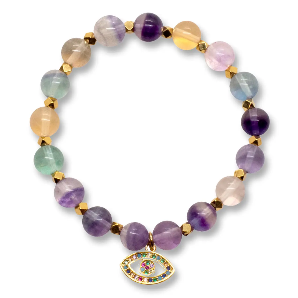 I Am Protected-Fluorite With Evil Eye