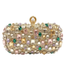 Jewel Encrusted Art Deco Party Purse Gold/Green/Pink