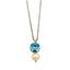 Mariana Cushion Cut Over Pearl Pendant Light Blue/Pearl on Rhodium