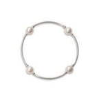 Blessing Bracelet in 8 MM White Pearl and Sterling Silver