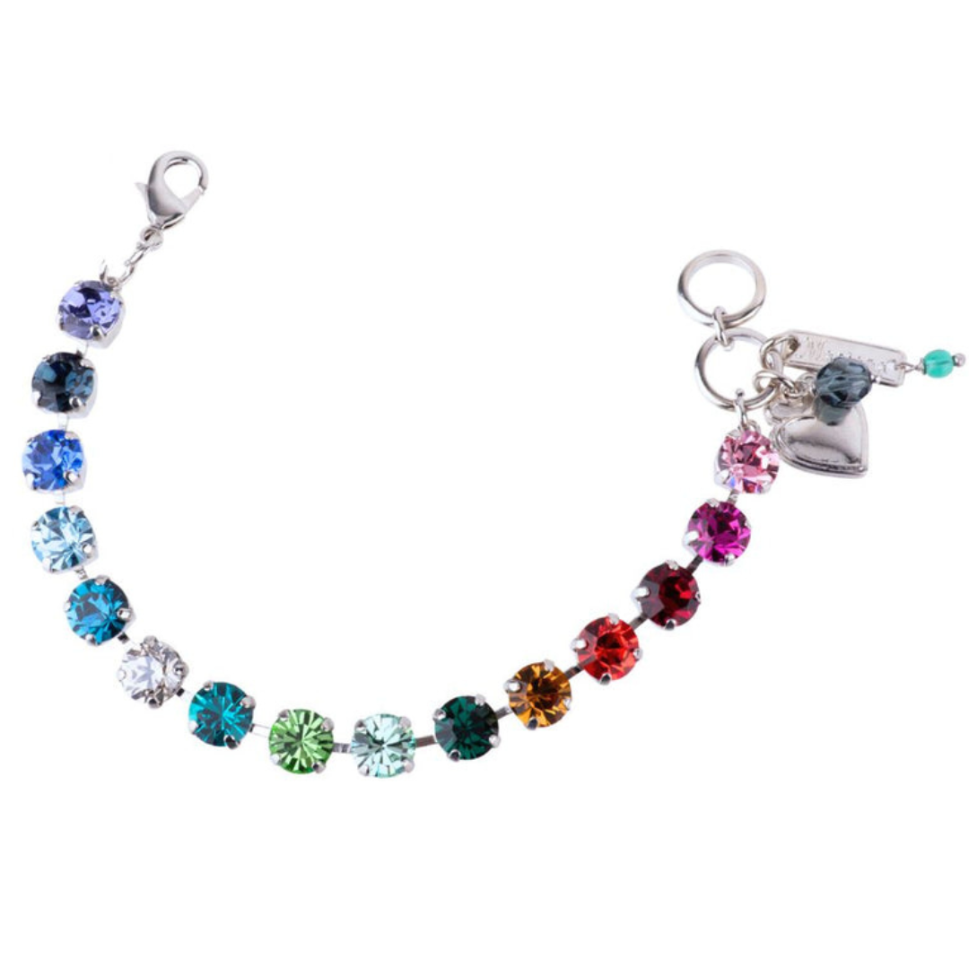 Mariana Bracelet Plain Rainbow on Rhodium