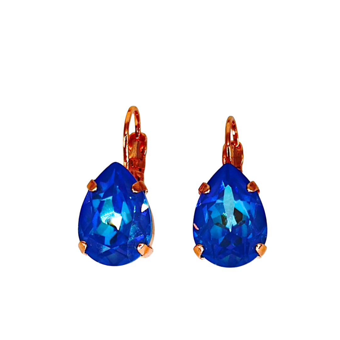Mariana Earrings Teardrop Sunkissed Ocean on Rose Gold Main image