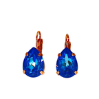 Mariana Earrings Teardrop Sunkissed Ocean on Rose Gold