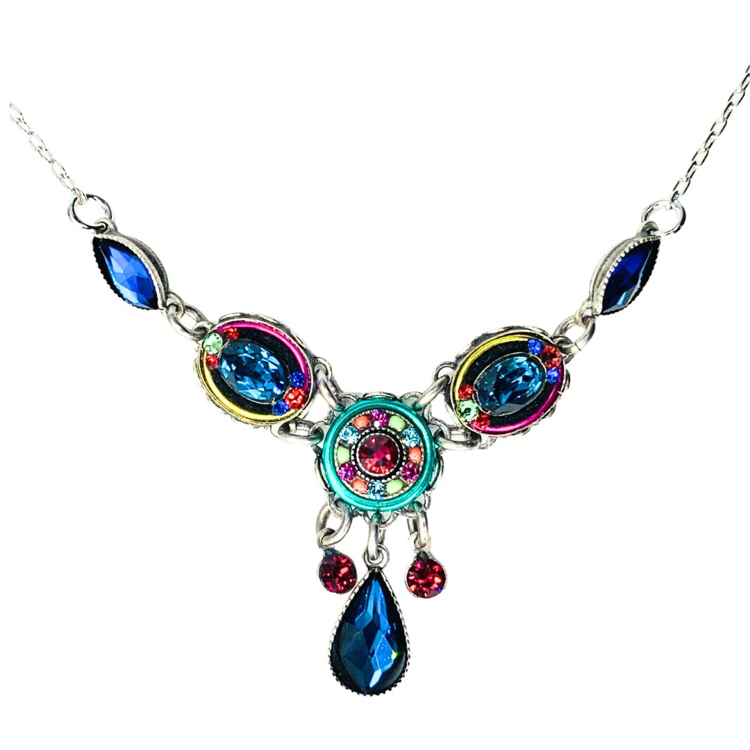 Firefly Mosaic Dolce Vita Necklace in Sapphire