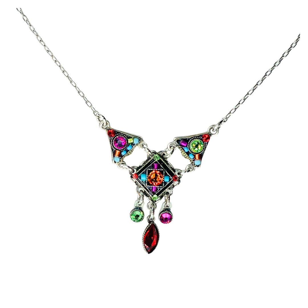 Firefly Mosaic Geometric Necklace