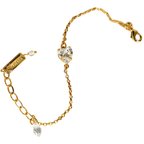 Mariana Petite Heart Bracelet Clear on Gold