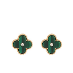 Green Clover Post Earrings