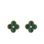 Green Clover Post Earrings