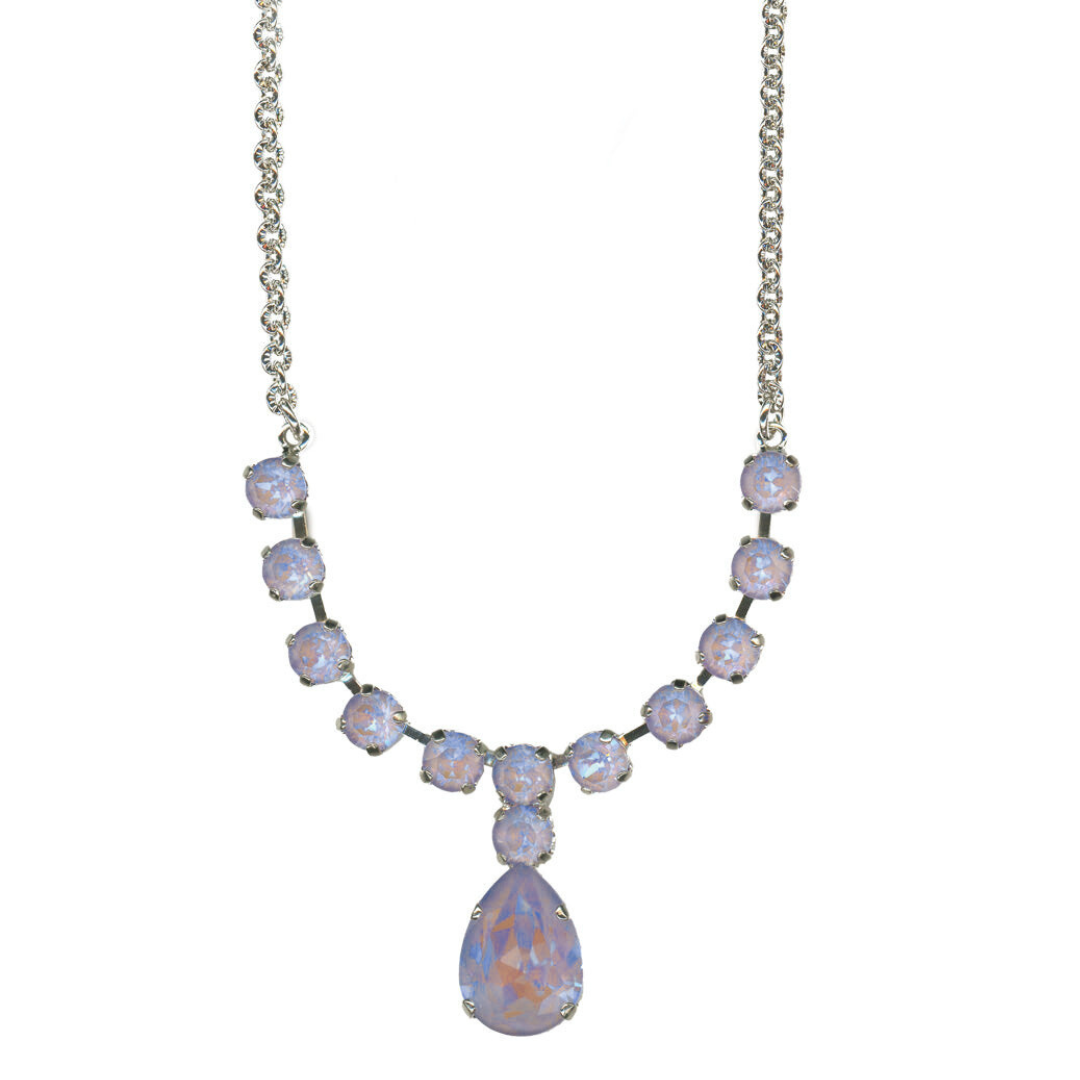Mariana Teardrop Necklace in Sunkissed Lavender on Rhodium Main image