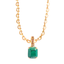 Mariana Emerald Cut Pendant Malachite on Gold