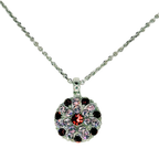 Mariana Guardian Angel Necklace in Cranberry Crush on Rhodium