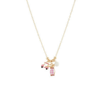 Golf Themed Charm Necklace on Gold