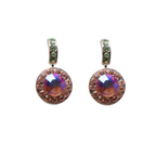 Mariana Halo Earrings With Embellished Bale in Parasol on Rhodium