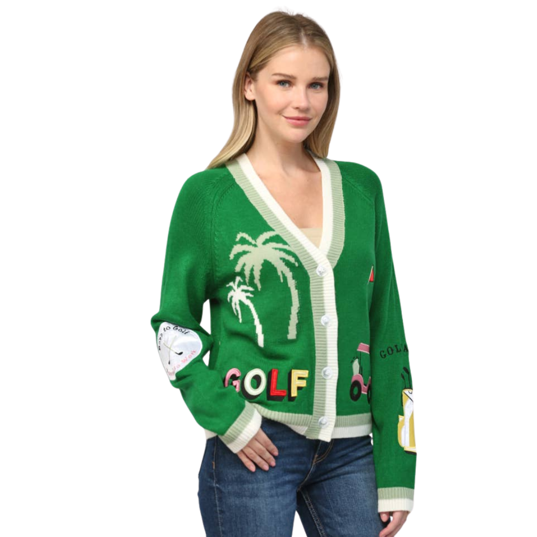 Par-Tee Time Golf Cardigan