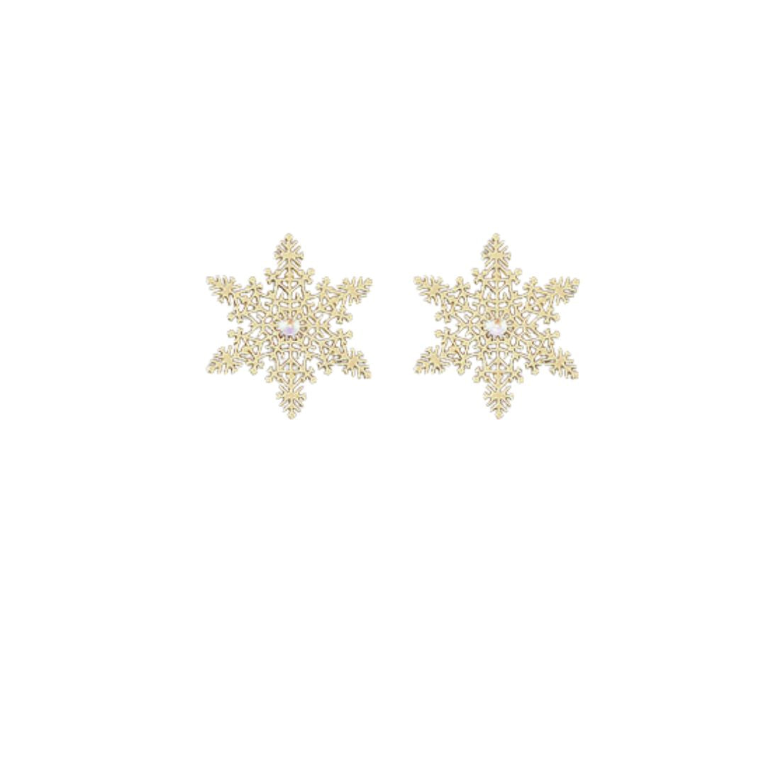 Snowflake Earrings Gold