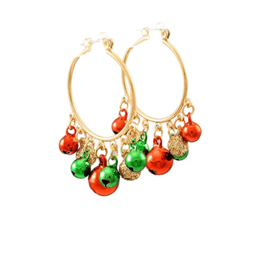 Jingle Bells Hoop Earrings