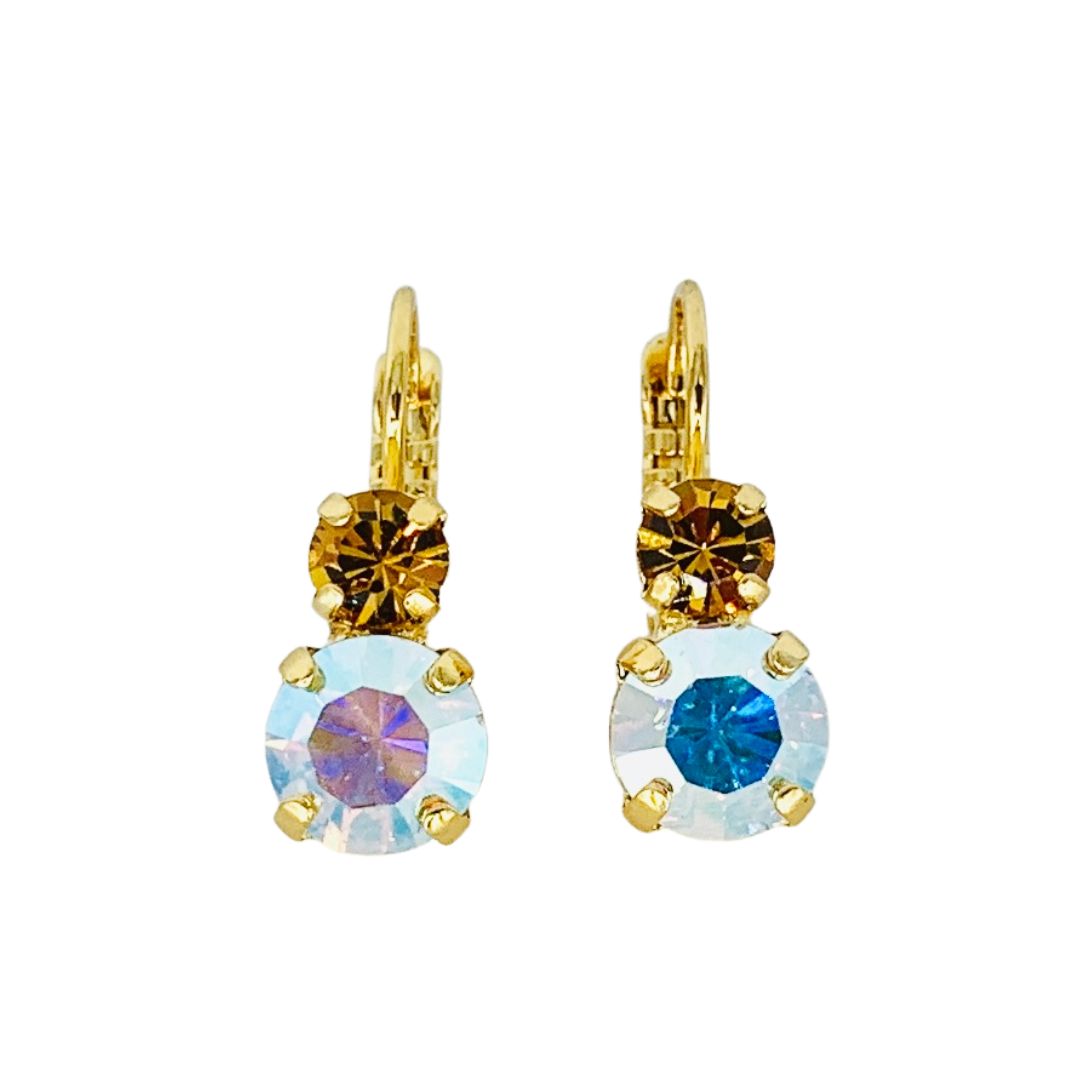 Mariana Earrings Small Double Drop Dawn on Rose Gold