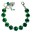 Mariana Medium Faceted  Bracelet Emerald Green on Rhodium