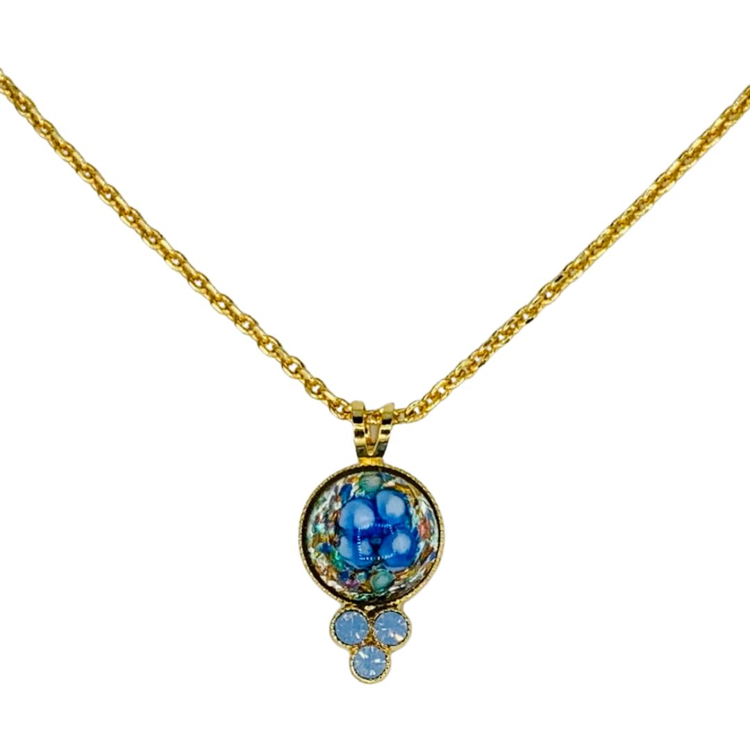 Mariana Pendant Necklace Venitian Glass on Gold