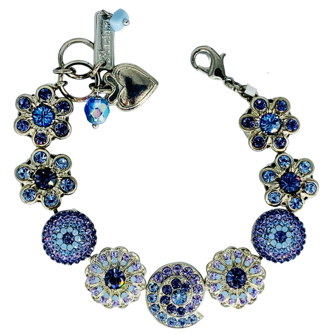 Mariana Extra Luxurious Shell/Flower Bracelet Lavender Fields on Rhodium Secondary image