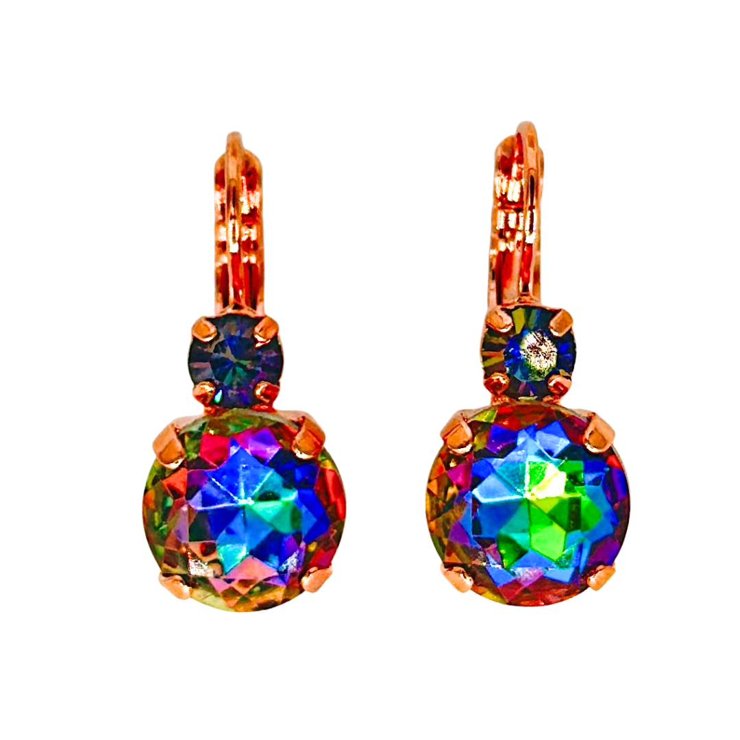 Mariana Earrings  Double Drop Vitriol on Rose Gold
