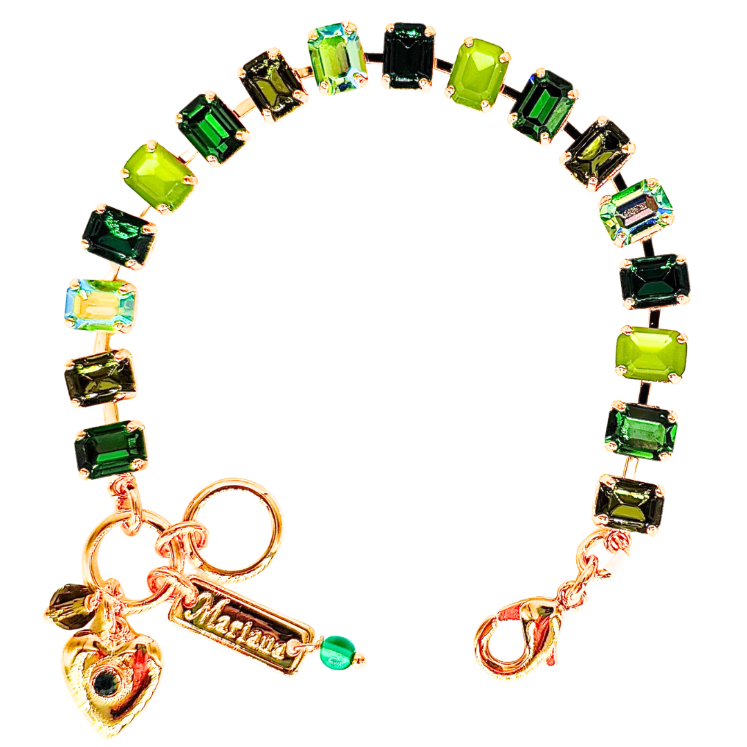 Mariana Chicklets Bracelet Green Room on Gold