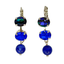 Mariana Double Oval Dangle Indigo Hour on Rhodium
